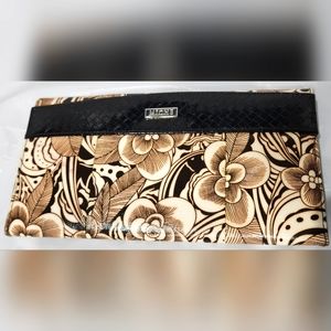 Miche Leila shell cover floral print faux leather trim detail